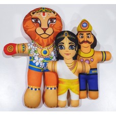 Prahlad, Nrsimha & Hiranyakashipu Soft Toy Set Prahlad, Nrsimha & Hiranyakashipu Soft Toy Set